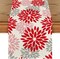 Red-Pink Dahlia Table Runner 13x72in – Valentine & Summer Kitchen Party Decor